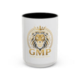 Lion Crest Accent Coffee Mug — GMP Logo Gold Shield