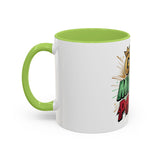 God Money Power Accent Coffee Mug — Bold Motivational Religious Coffee Cup (11/15oz)