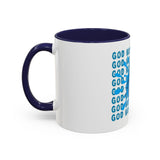 God Money Power Accent Coffee Mug — Blue Graphic 11/15oz