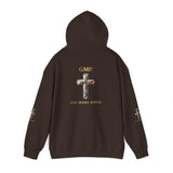 God Moves in Mysterious Ways Cross Hoodie — Floral Cross Religious Pullover