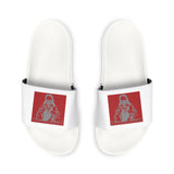 Men's Slide Sandals with Red Skull Graphic - Casual Pool & Street Slides