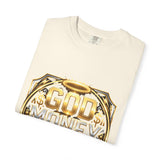 God Money Power Graphic T-Shirt — Bold Gold Faith & Hustle Tee