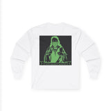 Long Sleeve Tee — Neon Green 'God Money Power' Graphic