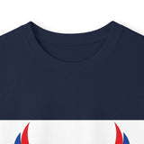 Long Sleeve Tee — "God Money Power" Patriotic Jesus Graphic