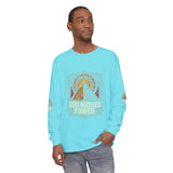 Long Sleeve T-Shirt — 'God Money Power' Pyramid Graphic