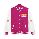 Letterman Jacket — "GMP (God Money Power)" Red & White Varsity Jacket