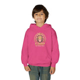 Youth Lion Crest Hoodie — GMP Gold Emblem Kids Pullover