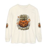 God Money Power- Halloween Pumpkin Long Sleeve Tee