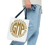 God Money Power Tote Bag — GMP Gold Logo Canvas Tote