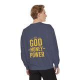 GMP "God Money Power" Sweatshirt — Gold Foil Graphic Crewneck