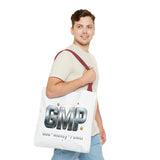 GMP Metallic Logo Tote Bag — God Money Power Graphic Tote