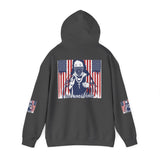 Patriotic Boxer Dog Hoodie — 'God, Money, Power' Americana Pullover