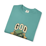 God Power T-Shirt — Faith Graphic Tee with Vintage Tank Illustration