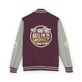 Letterman Jacket — “Put God First, Hustle For The Money” Varsity Jacket