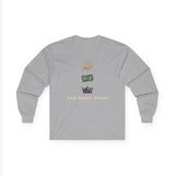 Long Sleeve Tee — "God · Money · Power" Graphic