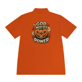 God Money Power- Pumpkin Halloween- Polo Shirt
