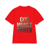 God Money Power T-Shirt — Bold Faith & Hustle Graphic Tee