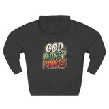 God Money Power Hoodie — Retro Bold Graphic Pullover