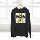Tropical Saint Hoodie — Palm Trees & Sunrise Graphic Pullover
