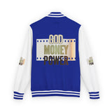 Letterman Jacket — 'God Money Power' Retro Varsity Jacket