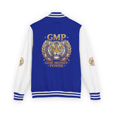 Tiger Crest Letterman Jacket — GMP "Good Money Power" Red & White Varsity