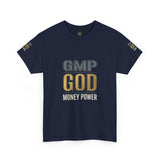 GMP GOD Money Power T-Shirt — Bold Gold Logo Tee