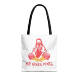 God Money Power Tote Bag — Bold Graphic Religious Streetwear Tote