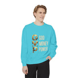 Sweatshirt — G.M.P. Gold Logo "God Money Power" Casual Graphic Sweatshirt