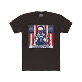 Patriotic Bandana Skull Tee — American Flag Graphic Cotton T-Shirt