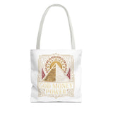 Tote Bag — 'God Money & Power' Pyramid Graphic Tote