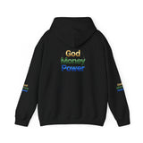 God Money Power Hoodie — Inspirational Rainbow Text Pullover