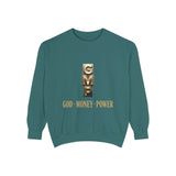 God • Money • Power Sweatshirt — GMP Gold Block Graphic Crewneck