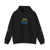 God Money Power Hoodie — Inspirational Rainbow Text Pullover