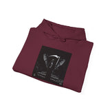 Angel Of Death Hoodie — Gothic Black & White Graphic Sweatshirt