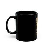 GMP Tiger Mug — "God Money Power" Black Ceramic Coffee Cup
