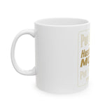 Inspirational Coffee Mug — "Put GOD First, Hustle For The MONEY" Ceramic Motivational Mug