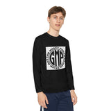 Youth Long Sleeve Tee — "GMP" Good Money Power Circular Logo