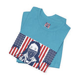 God Money Power Tee — Patriotic Bandana Saint Graphic T-Shirt