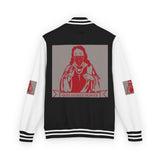 Letterman Jacket — 'God Money Power' Retro Religious Graphic