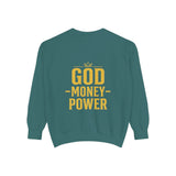 GMP "God Money Power" Sweatshirt — Gold Foil Graphic Crewneck