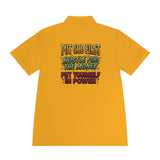 Faith & Hustle Polo — "Put God First, Hustle for the Money, Put Yourself in Power" Sport Shirt