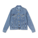 Denim Jacket — 'God Money Power' Back Print Men’s Jacket
