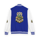 God Power Letterman Jacket — Retro Faith Varsity Coat
