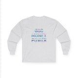 Long Sleeve Tee — 'God Money Power' Graphic Shirt