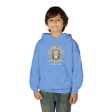 Youth Lion Crest Hoodie — GMP Gold Emblem Kids Pullover