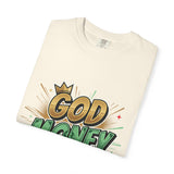 God Money Power T-Shirt — Bold Comic Typography Tee