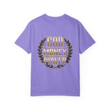 God Money Power T-Shirt — Bold Gold Laurel Graphic Tee