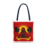 Sunrise Rasta Tote Bag – "God Money Power" Graphic Beach Shopper