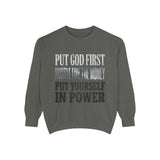 Put God First Hustle For The Money Put Yourself In Power Sweatshirt