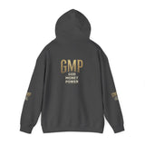 GMP Crest Hoodie — White Gold Logo Pullover
